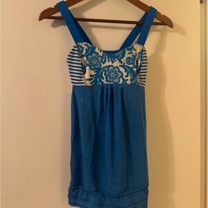 Blue Lululemon Floral Women's Althletic Top